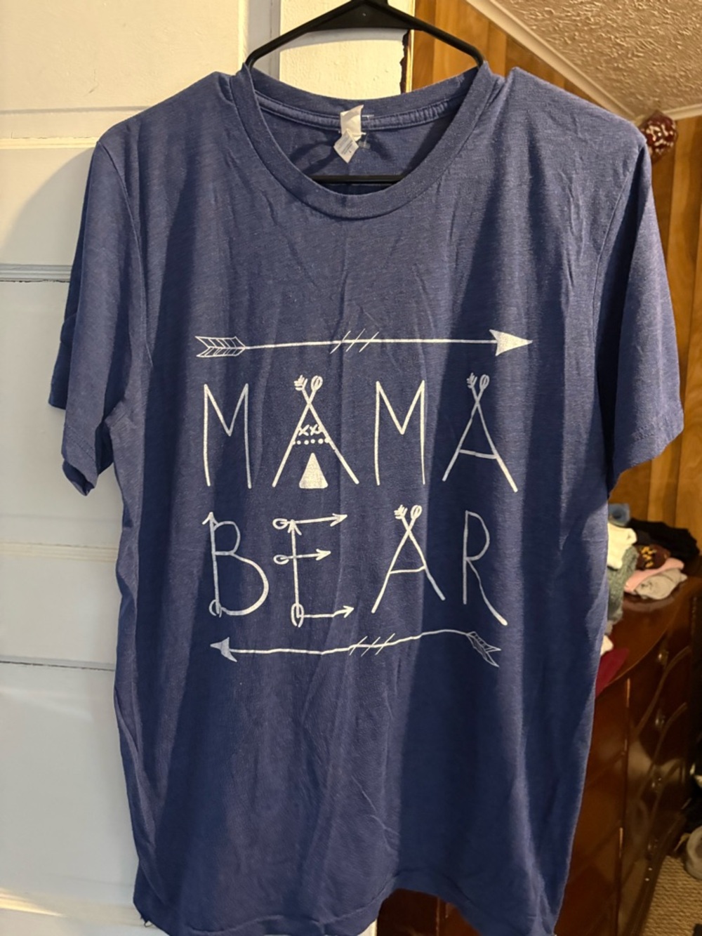 Bella Canvas Navy Blue 'Mama Bear' Short Sleeve Tee